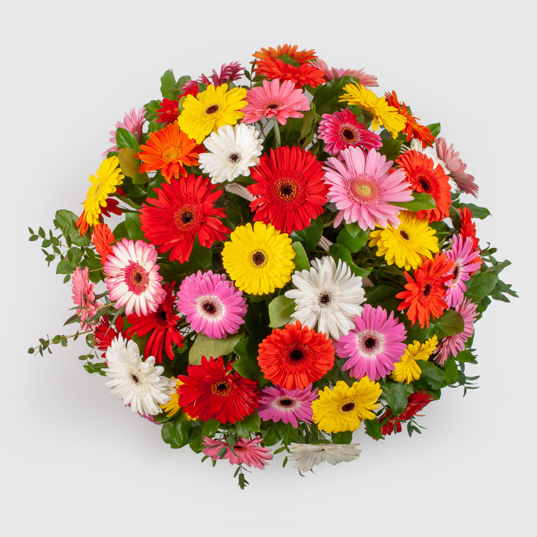 Букет в корзине Раскраска