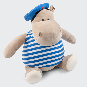 Мягкая игрушка «Бегемот ВДВшник» (30 см)