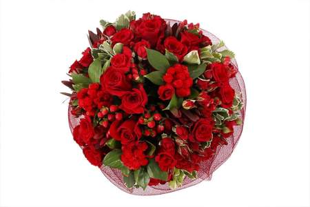 Букет Любовь алого цвета