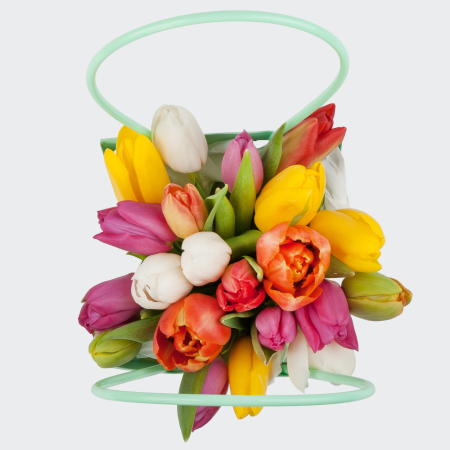 Тюльпаны в коробке Мятное настроение