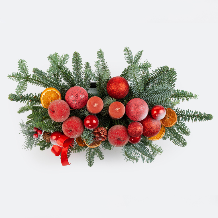 Композиция Яблоки на снегу