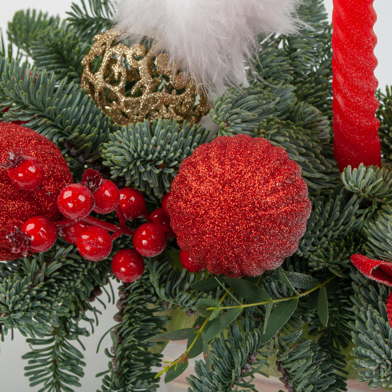 Композиция в кашпо Новогодний эльф