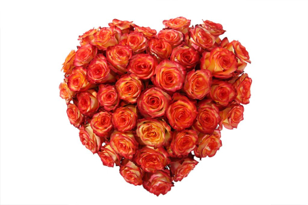 Композиция Пламенное сердце в коробке