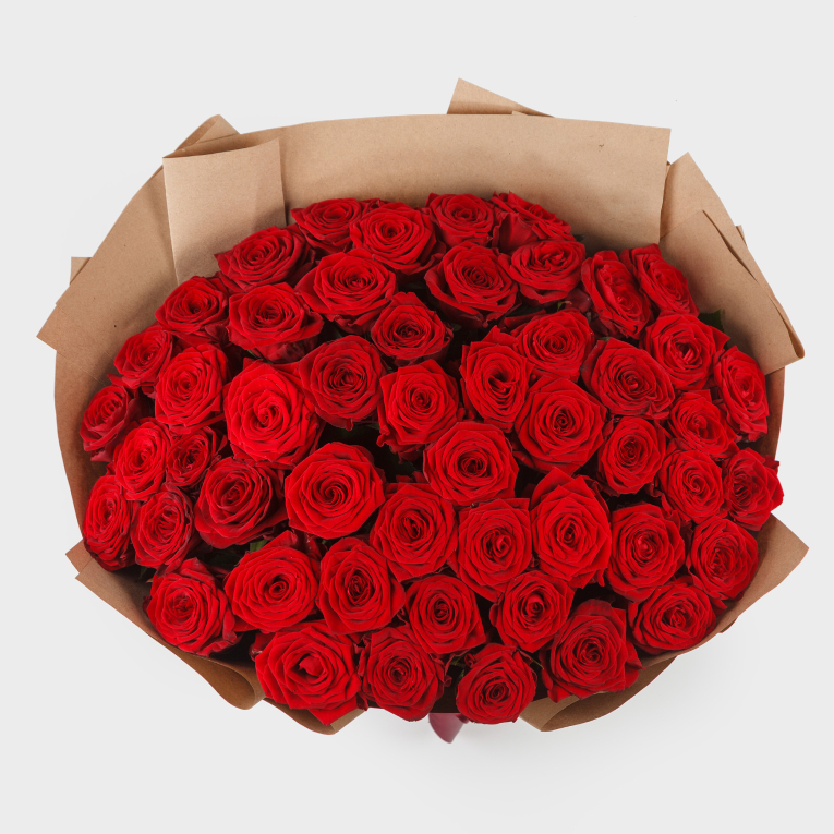 Букет 51 роза Люблю тебя