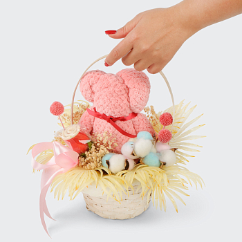 Композиция в корзине Утренние объятия