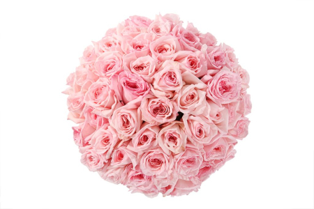 Букет 51 роза Пинк О'Хара в шляпной коробке