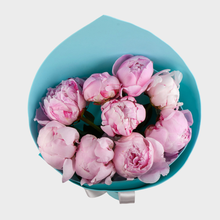 Букет из 9 пионов Светлые чувства