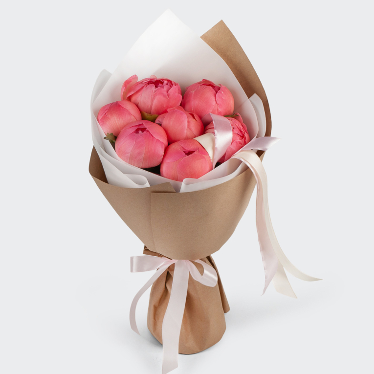 Букет из пионов Радостные вести