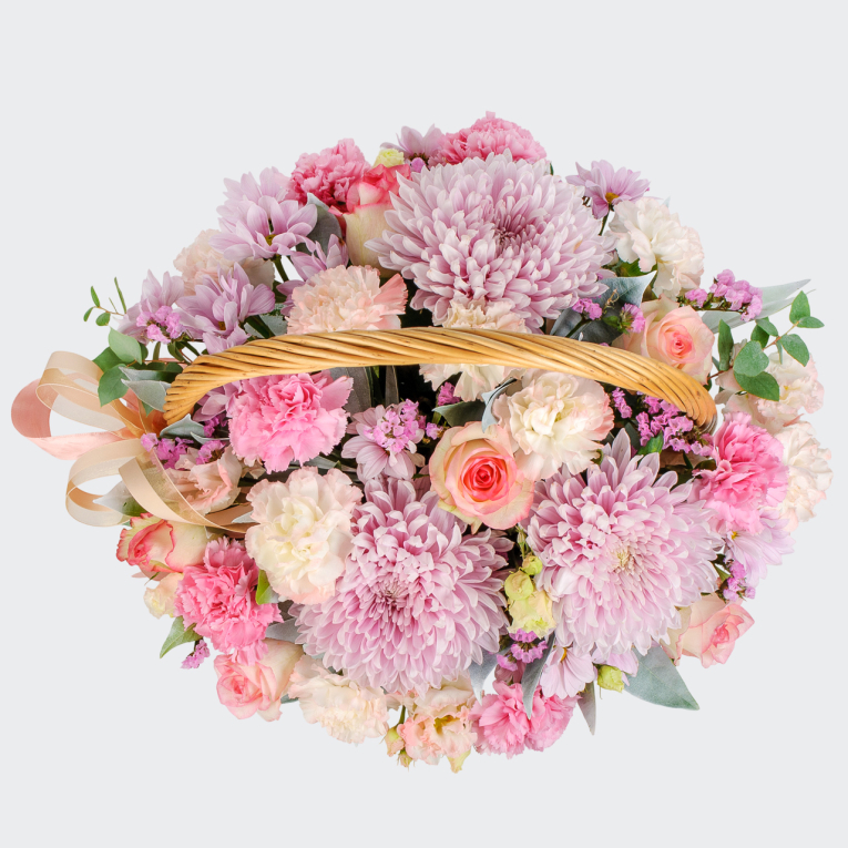 Букет в корзине Прозрачное утро