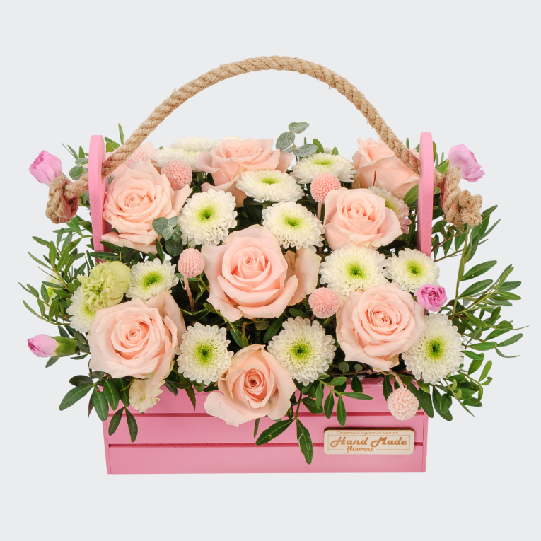 Букет в кашпо Летняя усадьба