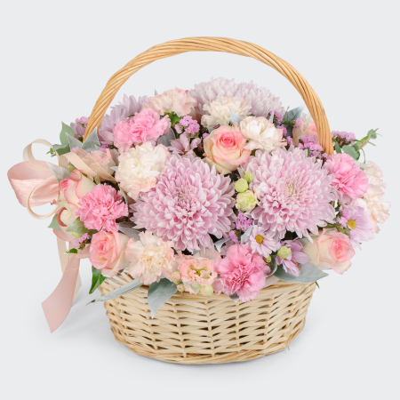 Букет в корзине Прозрачное утро