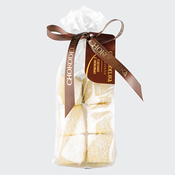 Конфеты Воздушный зефир в ванильном шоколаде в пакете с ленточкой (60г)