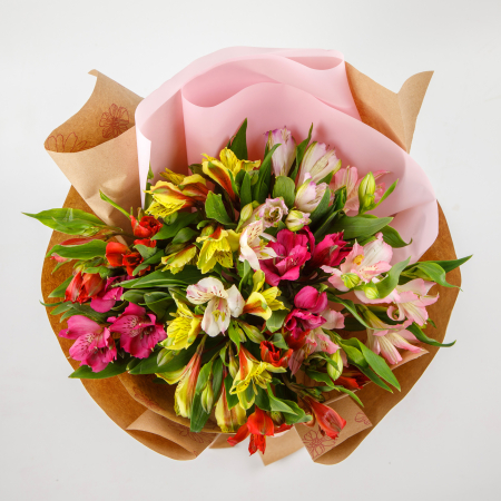 Букет Затерянный мир (9 альстромерий)