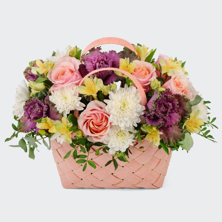 Букет в кашпо Нежные комплименты