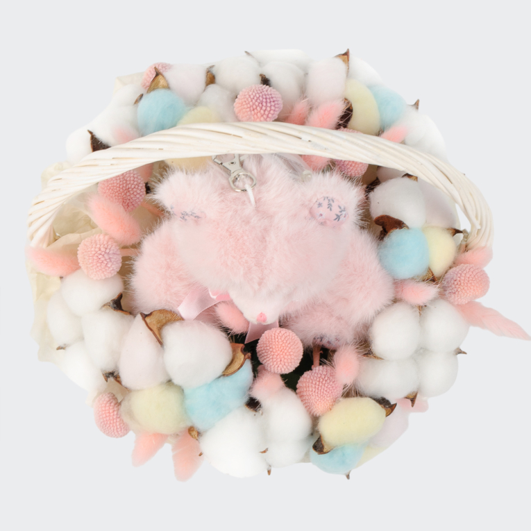 Букет в корзине Розовые грезы