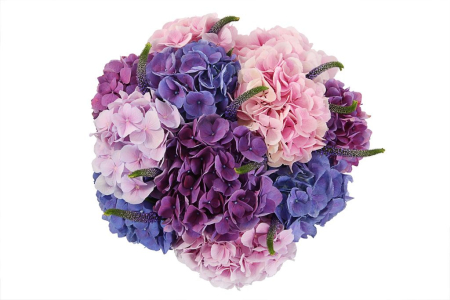 Букет с гортензиями Арлетт в шляпной коробке