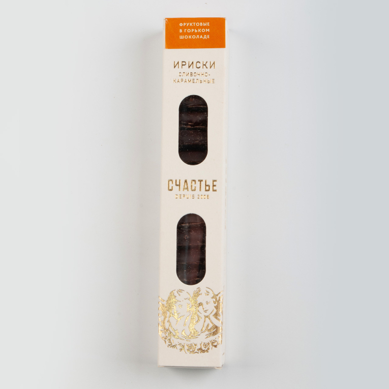 Фруктовые ириски в горьком шоколаде «Счастье» (75 г)