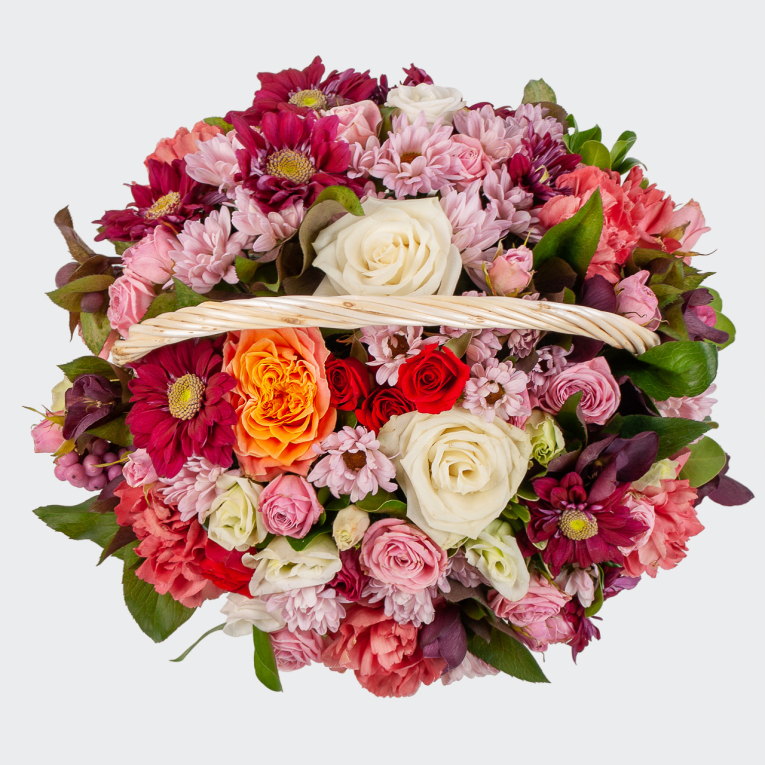 Букет в корзине Ласковые руки