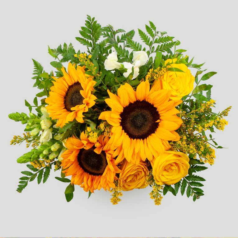 Композиция в кашпо Солнечные часы