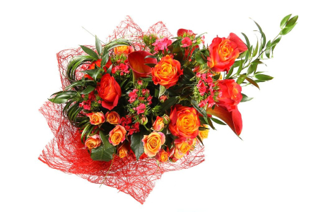 Букет 50 оттенков красного