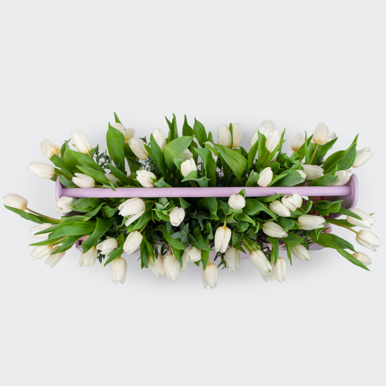 Букет в кашпо Весенняя клумба