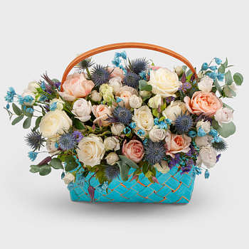 Букет в корзине Небесное лукошко Букет в корзине Небесное лукошко