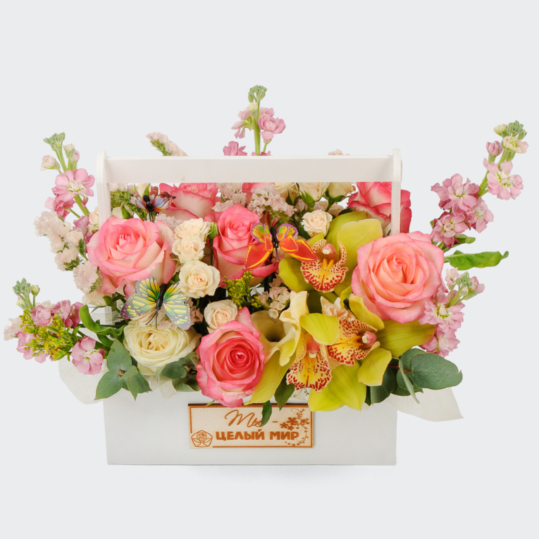 Букет в кашпо Цветочная фея