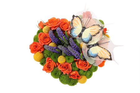 Букет Аллеями любви в коробке