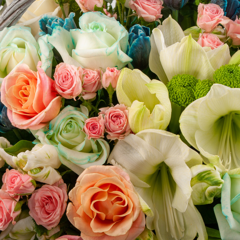 Букет в корзине Прекрасная дама