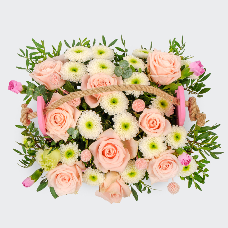 Букет в кашпо Летняя усадьба