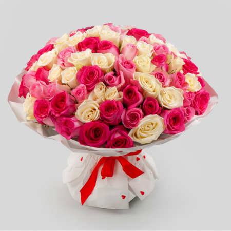 Букет из 101 розы Наслаждения чувствами
