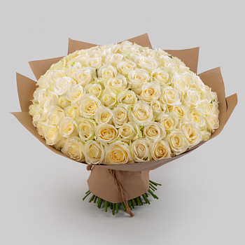 Букет из 101 розы в крафте Мелодия любви