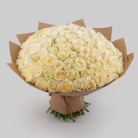 Букет из 101 розы в крафте Мелодия любви