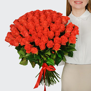 Букет 75 роз Вау