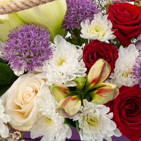 Композиция в кашпо Лиловое утро