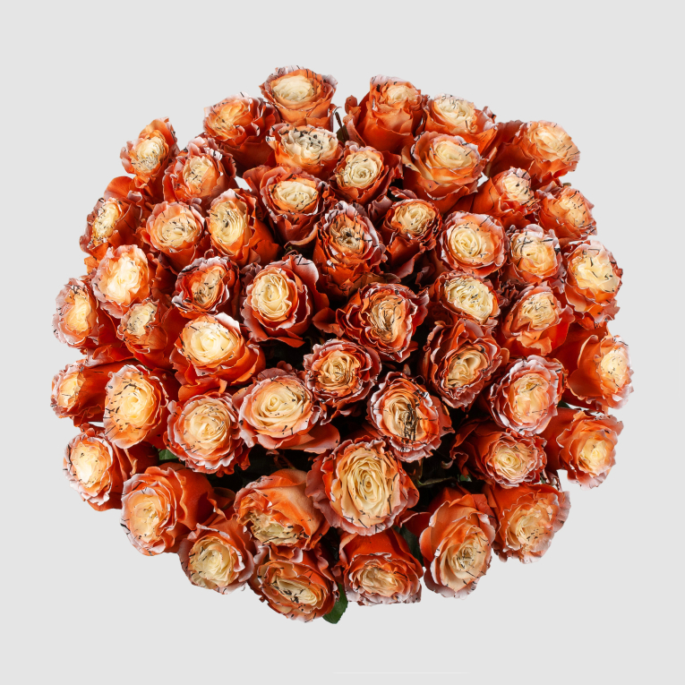 Букет 51 роза Золотые мгновения