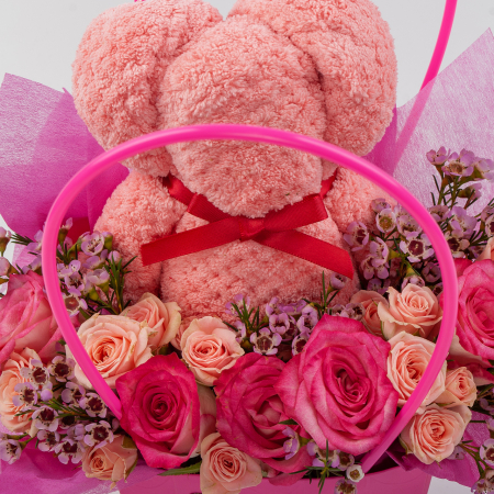 Композиция Розовый кролик