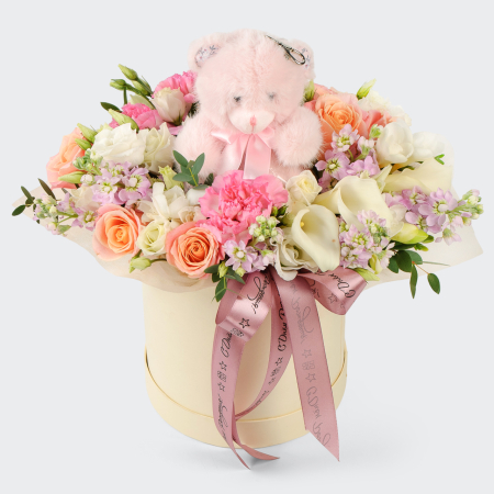 Букет в коробке Мягкое счастье