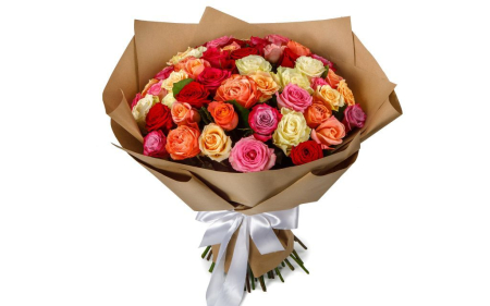 Букет из 51 розы Аморе мио