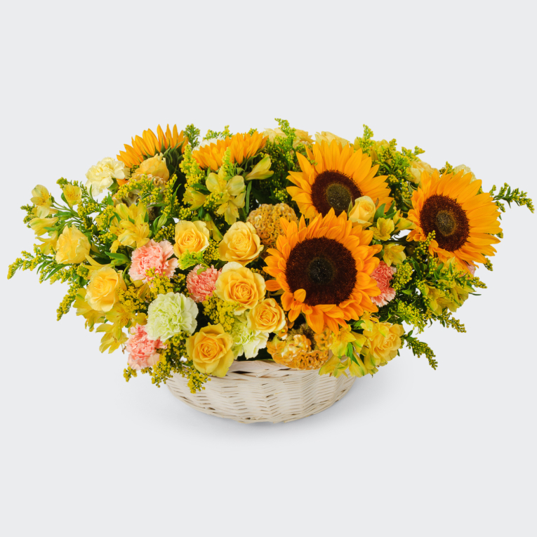 Букет в корзине Летние посиделки