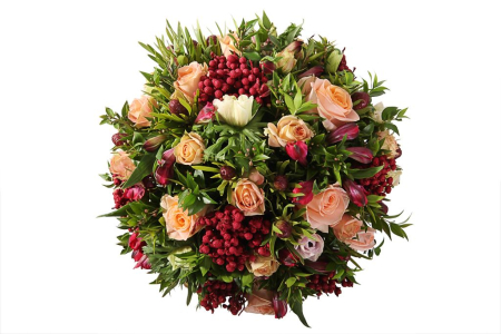 Букет Лесная ягода в шляпной коробке