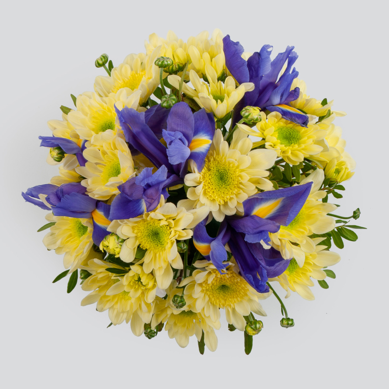 Букет в кашпо Деревенский мотив