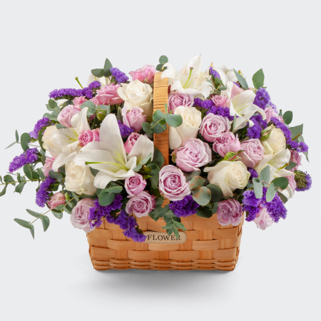 Букет в корзинке Цветочное небо