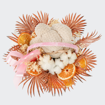 Композиция в корзине Цитрусовые объятия