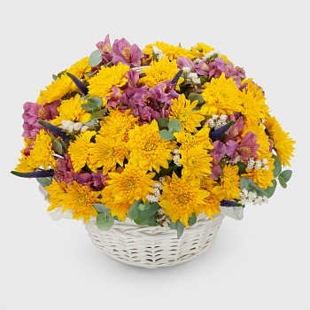 Букет в корзине Сердечный свет