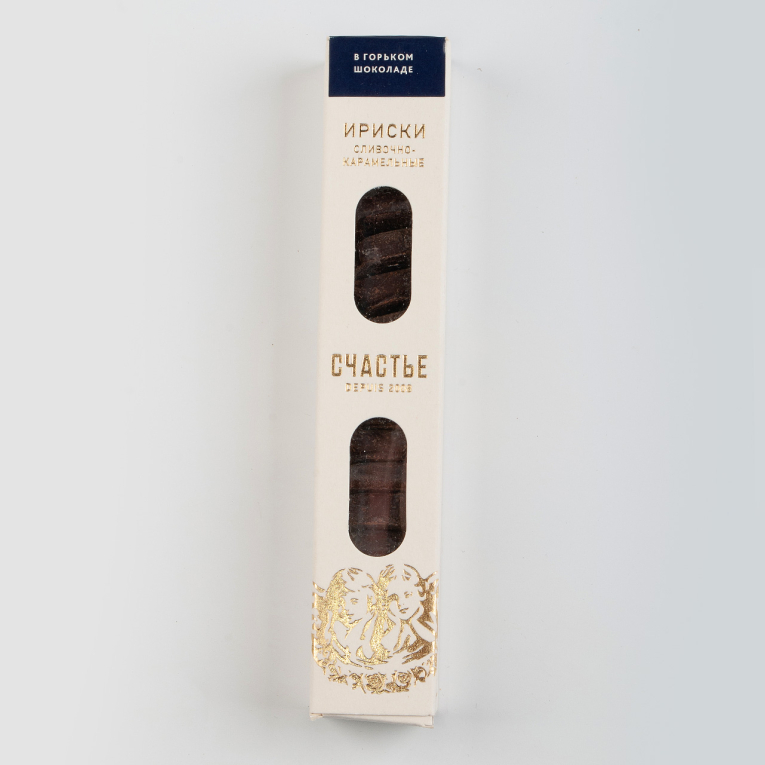 Оригинальные ириски в горьком шоколаде и пряной обсыпке «Счастье» (75 г)