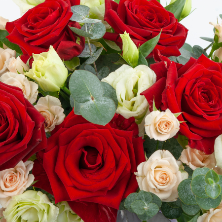 Композиция в кашпо Пылкие чувства