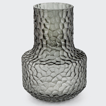 Ваза декоративная серая 15х22 см