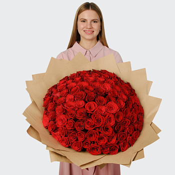 Букет из 101 красной розы Галактика