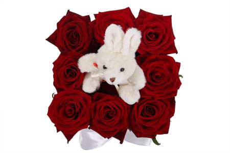 Букет Сердце облаков с игрушкой